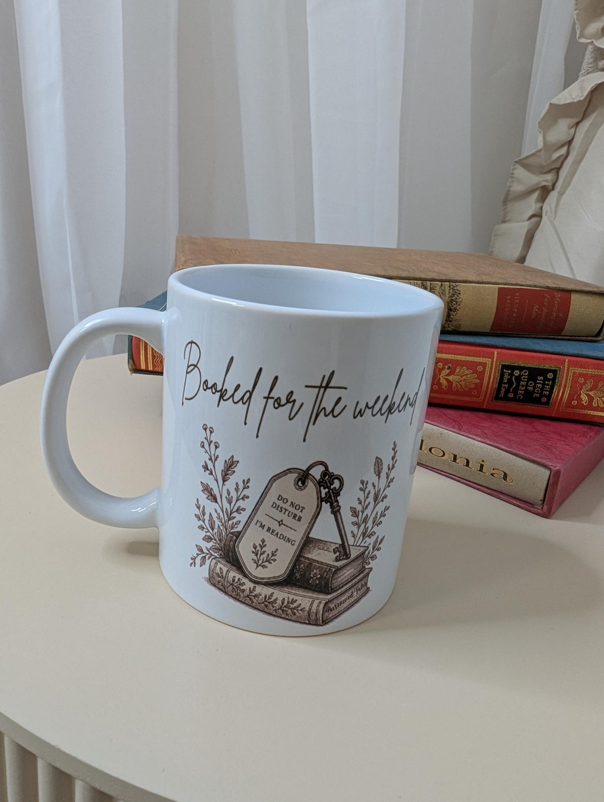 Booked for the Weekend Mug | Book Lover Mug | Reading Gift | Bookish Mug | 11oz Ceramic