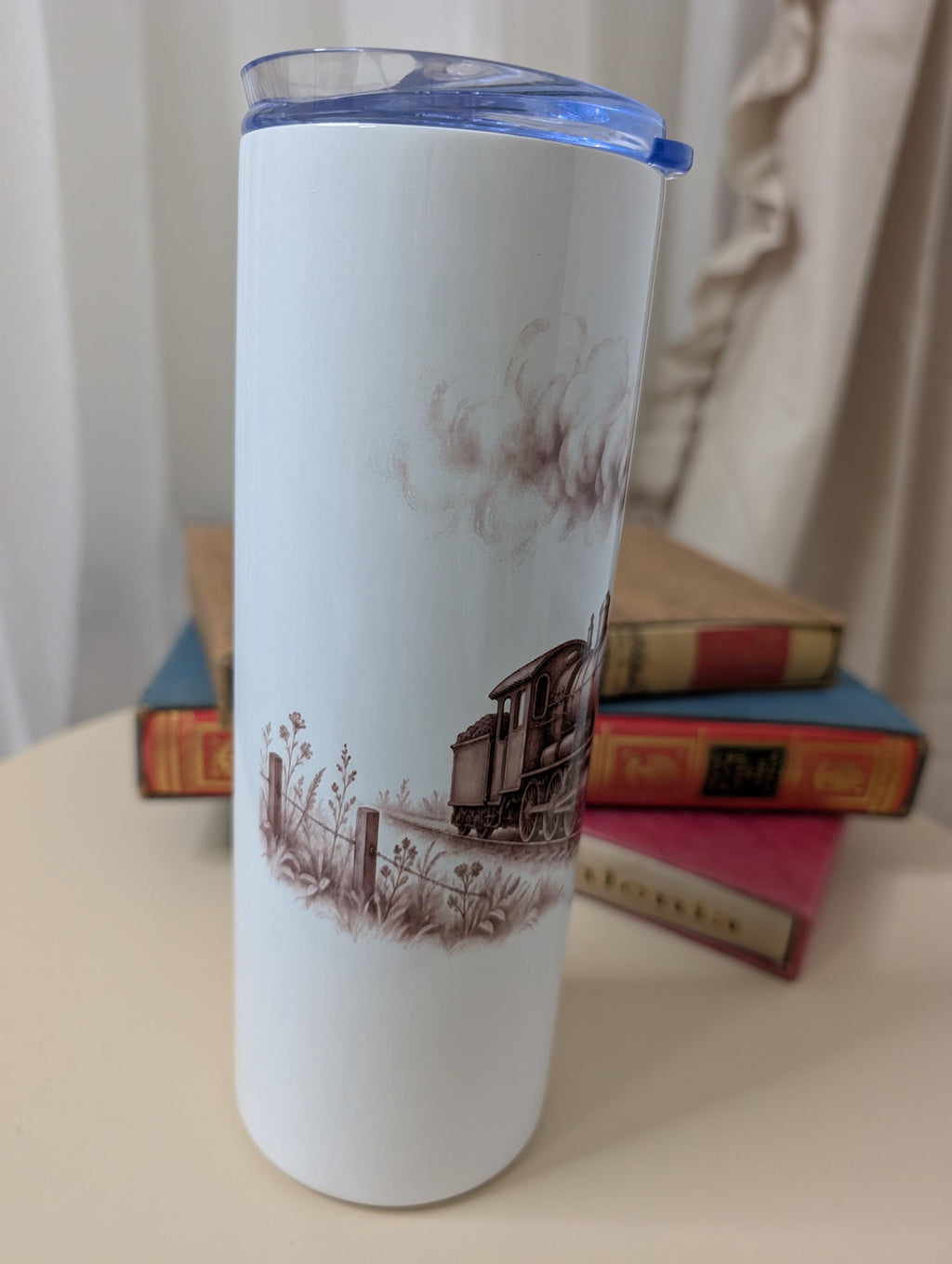 Vintage Steam Train Tumbler | Railway Enthusiast Gift | Heritage Locomotive Travel Cup | 20oz