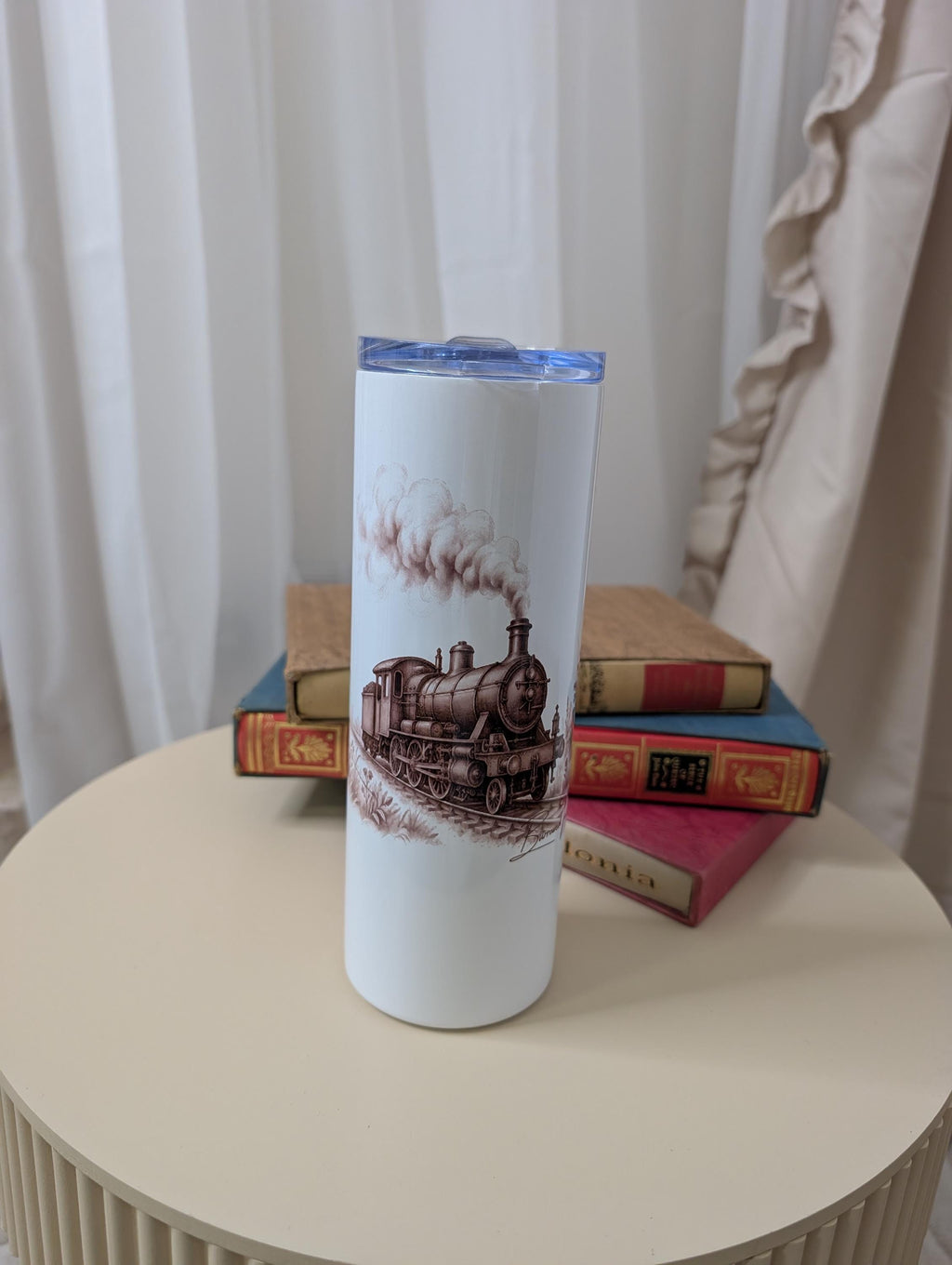 Vintage Steam Train Tumbler | Railway Enthusiast Gift | Heritage Locomotive Travel Cup | 20oz