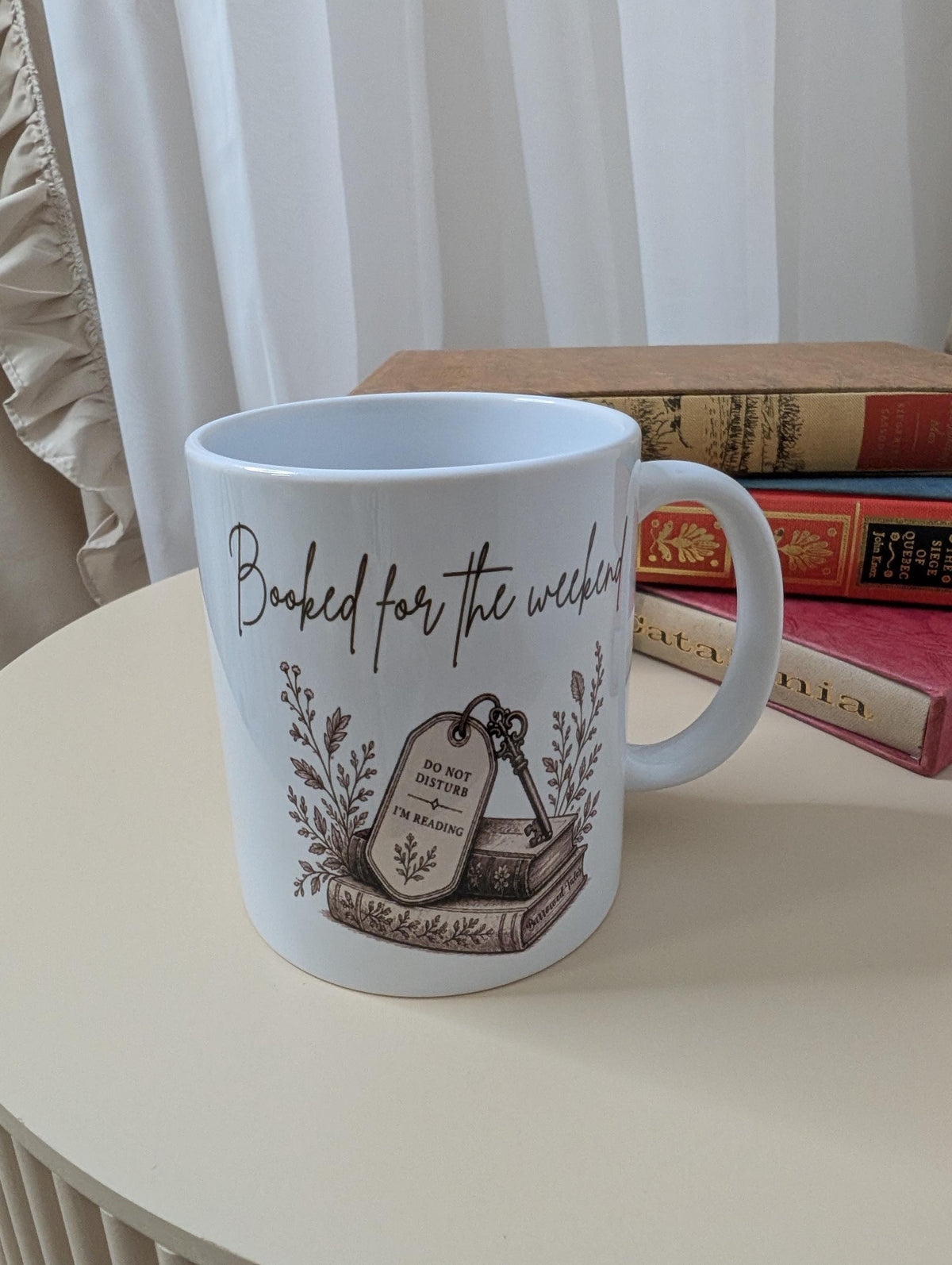Booked for the Weekend Mug | Book Lover Mug | Reading Gift | Bookish Mug | 11oz Ceramic