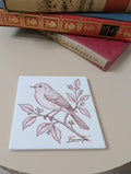 Garden Bird Coaster | Birdwatcher Gift | Bird Lover Coaster | British Wildlife Gift | Ceramic Coaste