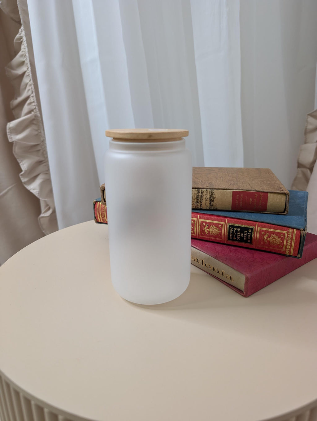 Vintage Tractor Frosted Glass Tumbler | Farmer Gift | Farming Glass Cup | Country Gift | 16oz