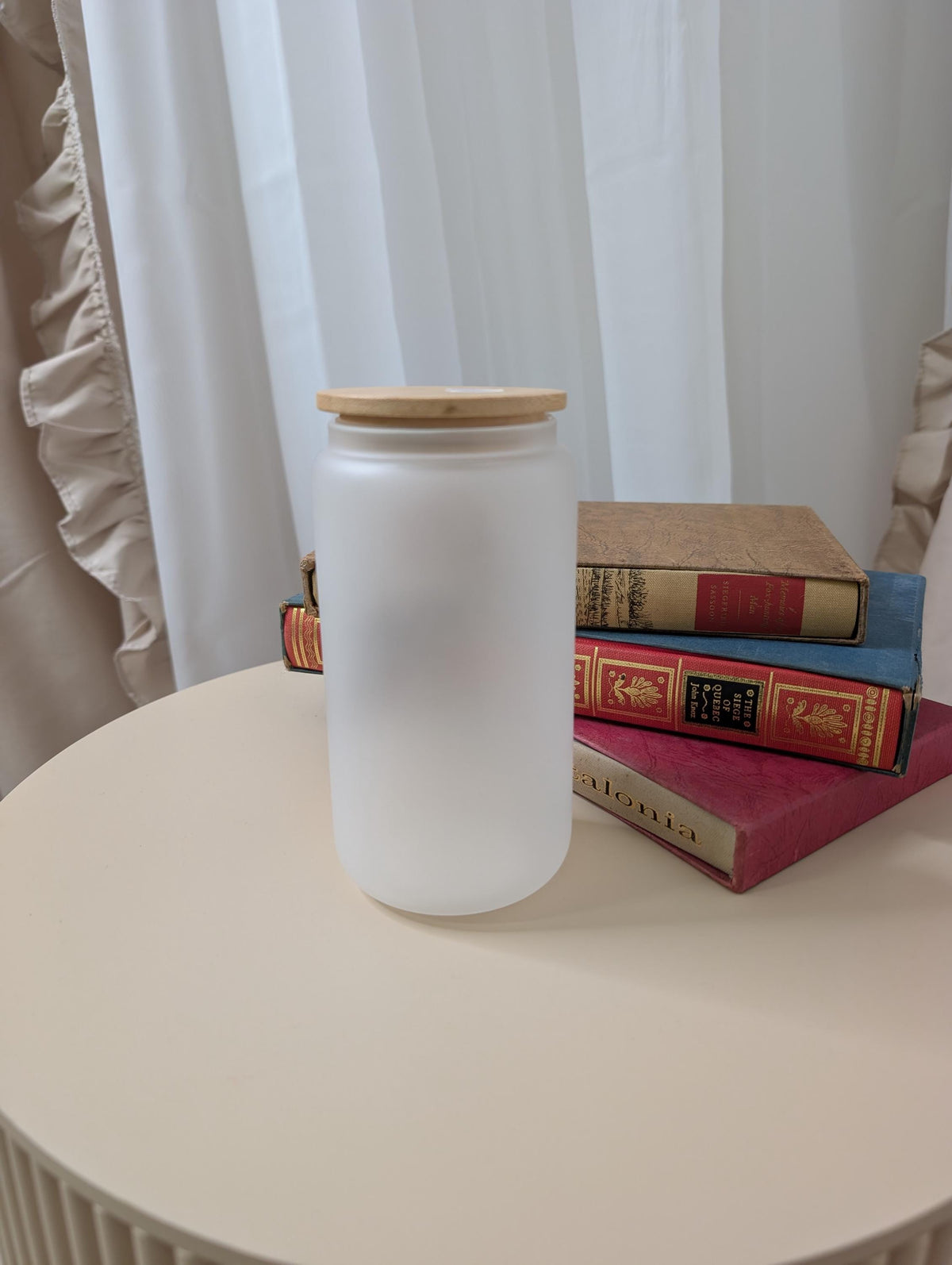 Vintage Tractor Frosted Glass Tumbler | Farmer Gift | Farming Glass Cup | Country Gift | 16oz