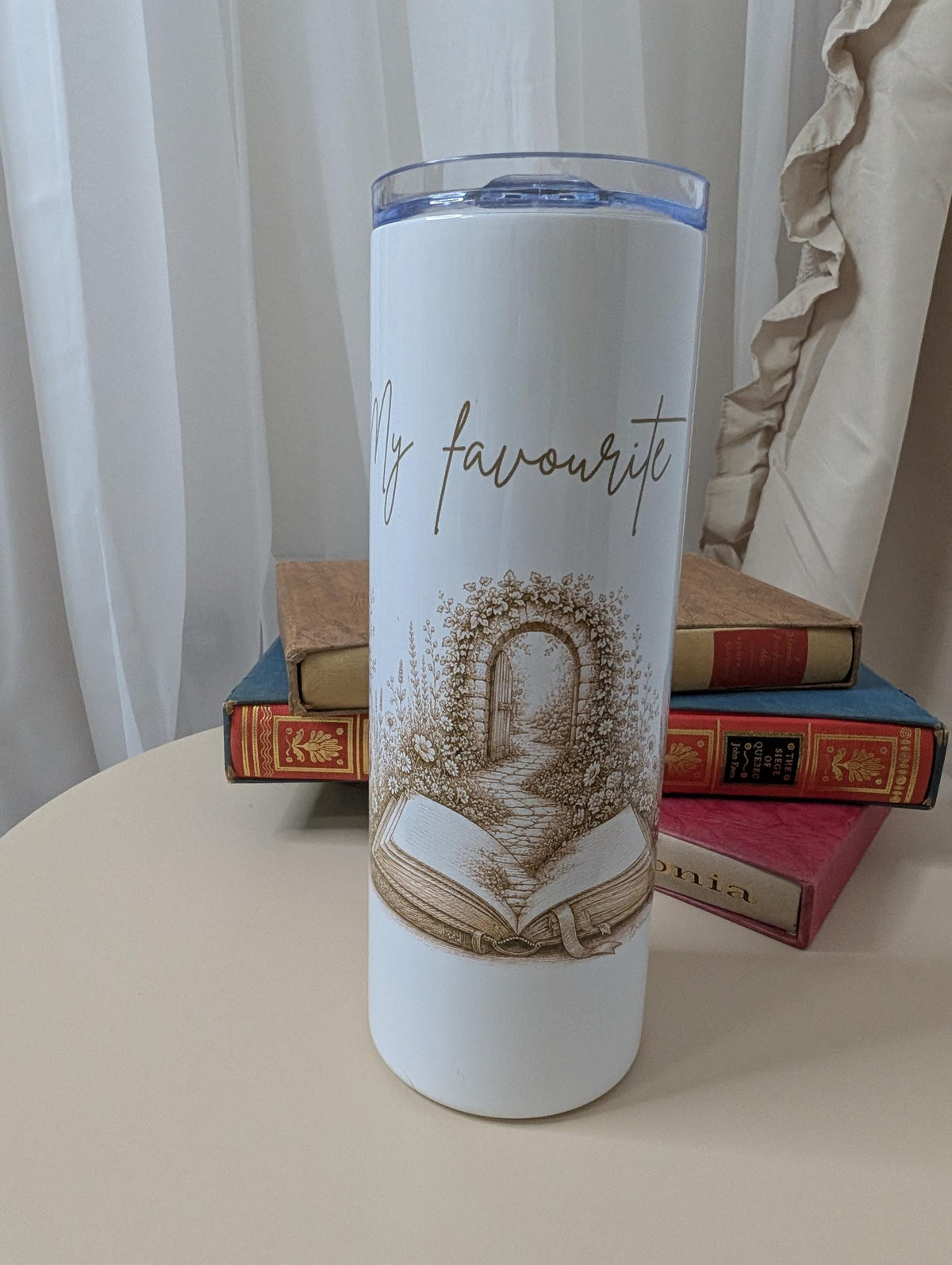 My Favourite Escape Tumbler | Book Lover Gift | Reading Travel Cup | Bookish Tumbler | 20oz