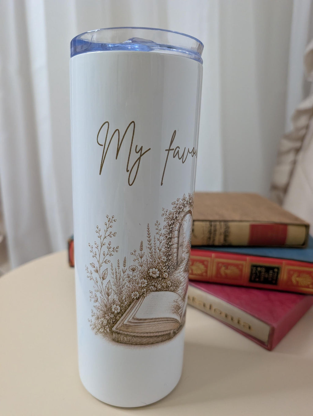 My Favourite Escape Tumbler | Book Lover Gift | Reading Travel Cup | Bookish Tumbler | 20oz
