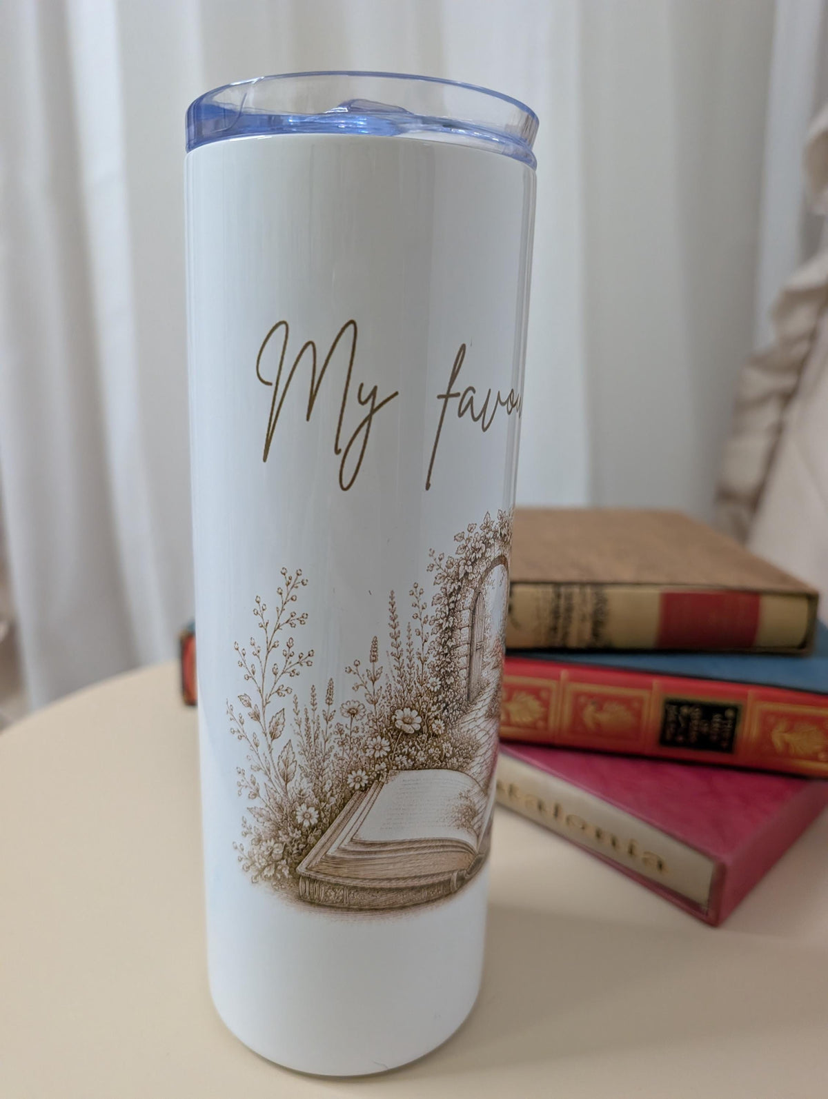 My Favourite Escape Tumbler | Book Lover Gift | Reading Travel Cup | Bookish Tumbler | 20oz