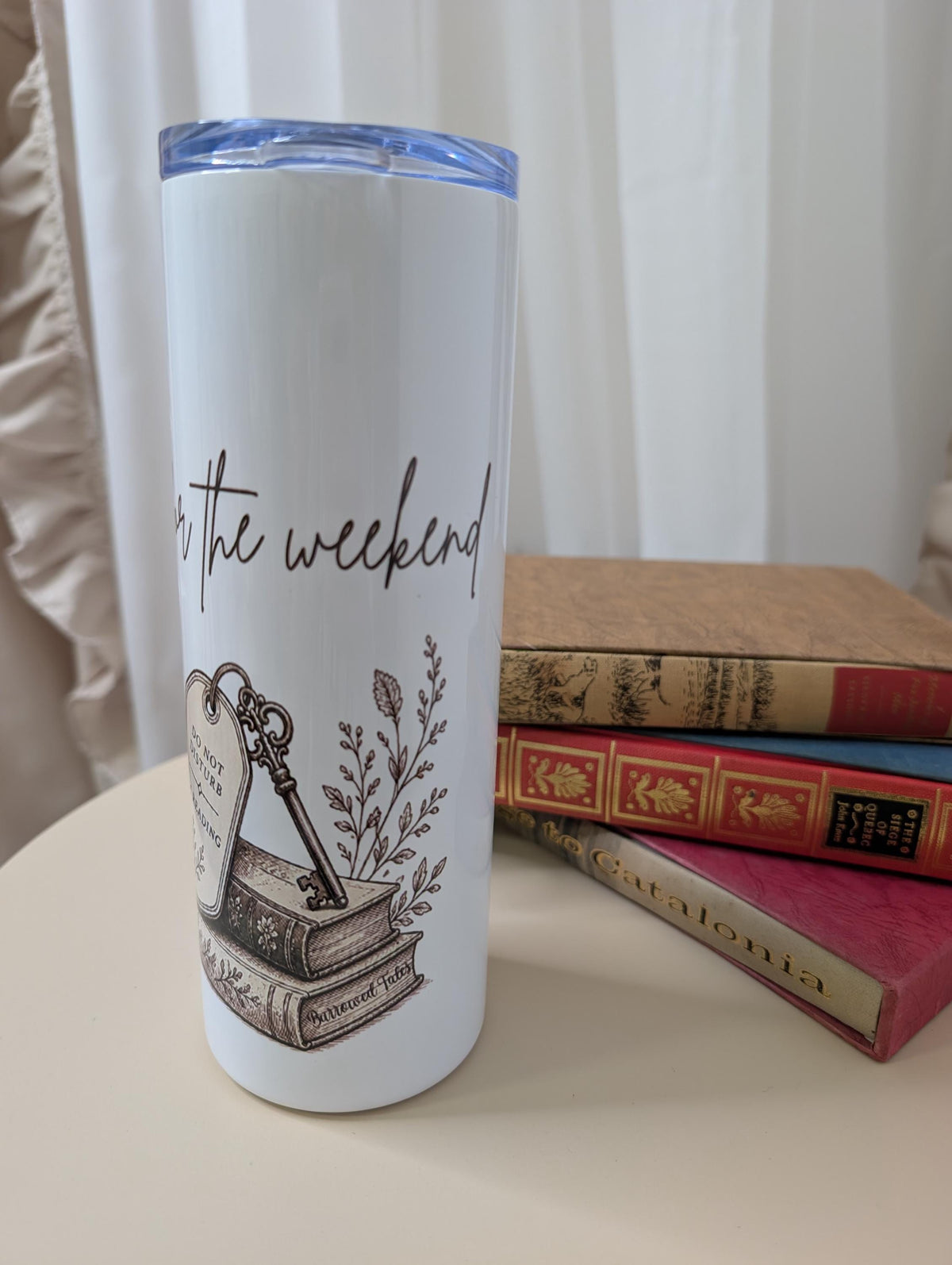 Booked for the Weekend Tumbler | Book Lover Gift | Reading Travel Cup | Bookish Tumbler | 20oz